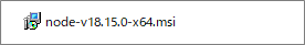 Node.jsのインストーラファイル